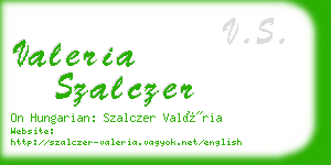 valeria szalczer business card